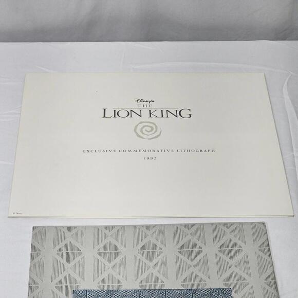 Vintage 1995 The Lion King 11x14 Lithograph Disney Store Exclusive SIMBA RAFIKI - Picture 8 of 8